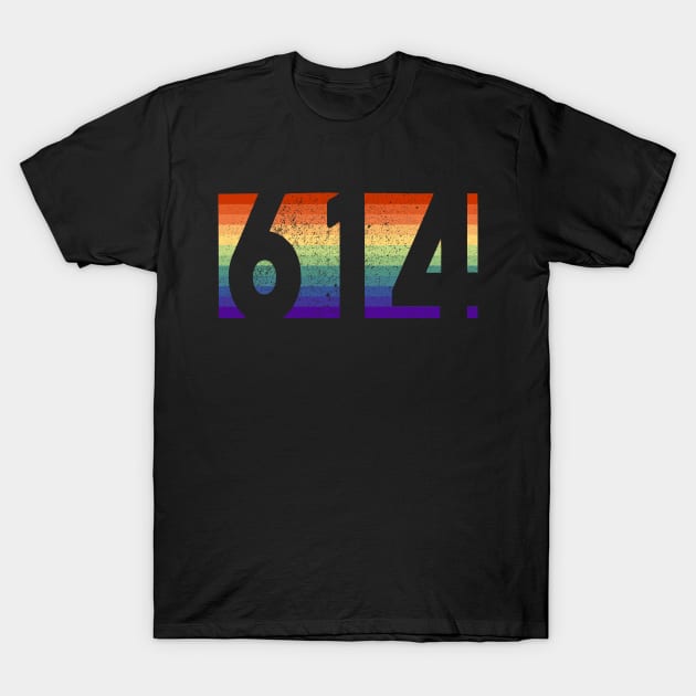 Gay Pride Columbus Ohio Area Code 614 T-Shirt by Muzehack